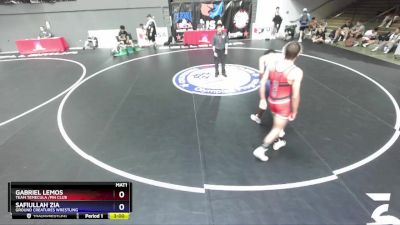 144 lbs Cons. Round 4 - Gabriel Lemos, Team Temecula /Pin Club vs Safiullah Zia, Ground Creatures Wrestling