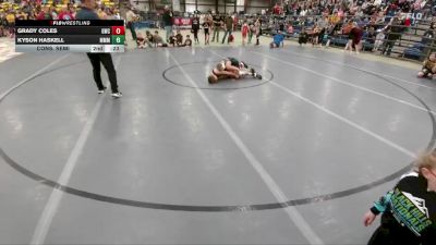 95 lbs Cons. Semi - Kyson Haskell, Moorcroft Mat Masters vs Grady Coles, Gorilla Wrestling Club