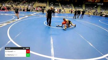 119 lbs Quarterfinal - Diesel Russell, Salina Wrestling Club vs Kiel Matheny, Skiatook Youth Wrestling 2022-23