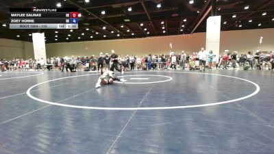 115 lbs Cons. Round 3 - Maylee Salinas, OK vs Zoey Horne, OK