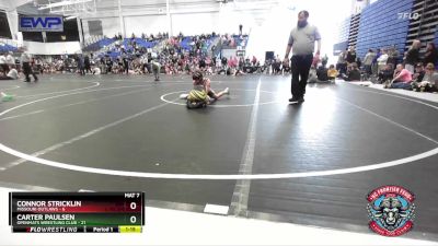 92 lbs Round 3 (4 Team) - Connor Stricklin, Missouri Outlaws vs Carter Paulsen, OpenMats Wrestling Club