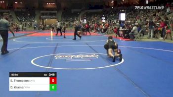 85 lbs Semifinal - Elijah Thompson, Catoosa Youth Wrestling vs Drake Kramer, RAW