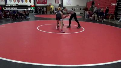 126 lbs Quarterfinal - Colt Boyles, Burlington Notre Dame vs Wesley Ross, Montezuma