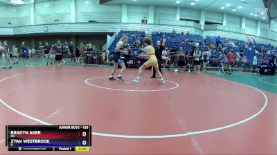 126 lbs Cons. Round 2 - Bradyn Ager, OH vs Zyan Westbrook, IL