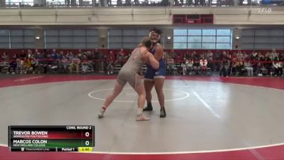 285 lbs Cons. Round 2 - Marcos Colon, New England College vs Trevor Bowen, Worcester Polytechnic