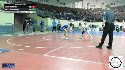 101 lbs Consi Of 8 #1 - Lilly Robbins, Westmoore Wresting vs Riley Robinson, Bixby JH Girls