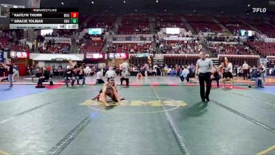 G - 145 lbs Champ. Round 2 - Gracie Tolman, Billings West Girls vs Kaitlyn Thorn, Bozeman Girls