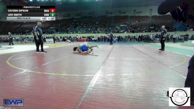 123 lbs 3rd Place - Cayden Gipson, Woodward vs Levi Smith, Cowboy Wrestling Club