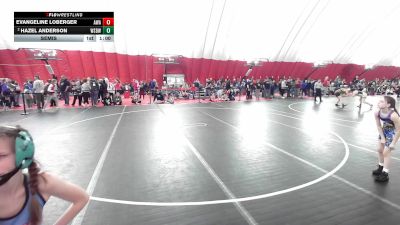 12U Girls - 69 lbs Semis - Evangeline Loberger, Askren Wrestling Academy vs Hazel Anderson, West Salem Bangor Wrestling