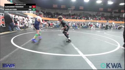 100 lbs Quarterfinal - Alexander Tessneer, Norman Grappling Club vs Skielar Ford, Noble Takedown Club