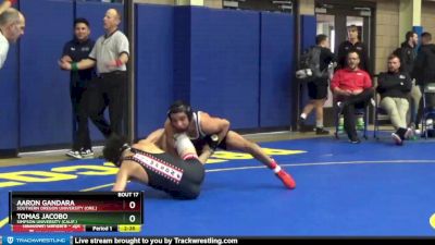 149 lbs Champ. Round 1 - Aaron Gandara, Southern Oregon University (Ore.) vs Tomas Jacobo, Simpson University (Calif.)