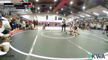 46 lbs Round Of 32 - Cruz Hoyler, Hilldale Youth Wrestling Club vs Cutter Carson, Salina Wrestling Club