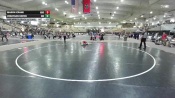 126 lbs 2nd Wrestleback (8 Team) - Mason Crane, Knoxville Halls High School vs Jonathan Eaton, Nolensville High School