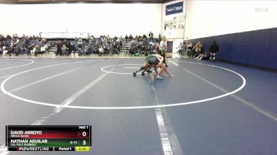 141 lbs Semifinal - David Arroyo, Menlo NCWA vs Nathan Aguilar, Cal Poly Humbolt