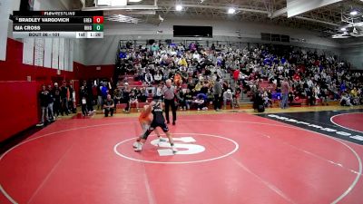 101 lbs Champ. Round 2 - Gia Cross, Ringgold vs Bradley Vargovich, Greater Latrobe