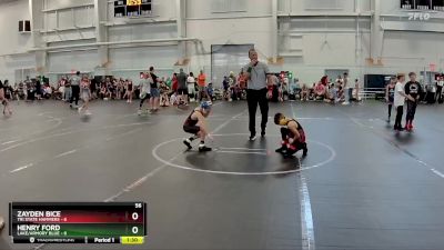 56 lbs Round 3 (6 Team) - Zayden Bice, Tri State Hammers vs Henry Ford, Lake/Armory Blue