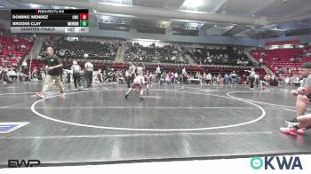 67 lbs Quarterfinal - Dominic Mendez, Claremore Wrestling Club vs Brooks Clay, Skiatook Youth Wrestling