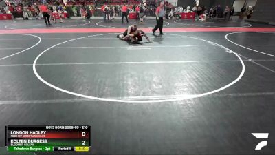 210 lbs Cons. Round 4 - London Hadley, Red Hot Wrestling Club vs Kolten Burgess, Bloomer Colfax