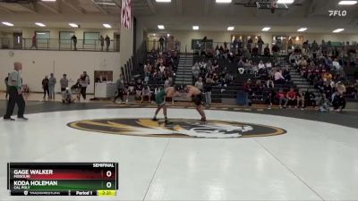 125 lbs Semifinal - Gage Walker, Missouri vs Koda Holeman, Cal Poly