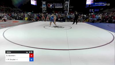 190 lbs Rnd Of 64 - Alihan Bereket, IL vs Peter Snyder, MD