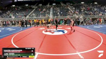 92 lbs Quarterfinal - Luke Ogden, Cowboy Kids Wrestling Club vs Hunter Gortemaker, Team Braves Wrestling Club