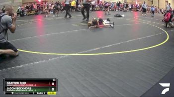 44 lbs Round 1 (6 Team) - Jadon Bockmore, Donahue Wrestling Academy vs Grayson Bish, Ragin Raisins Wrestling Club