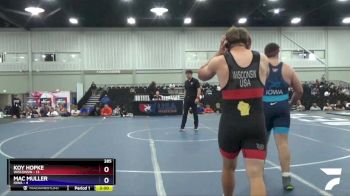 285 lbs Placement Matches (8 Team) - Koy Hopke, Wisconsin vs Mac Muller, Iowa