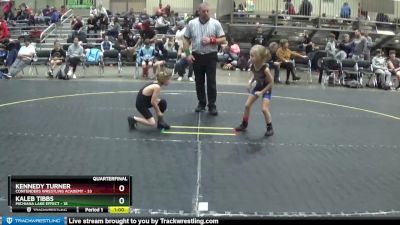 47 lbs Quarterfinal - Kennedy Turner, Contenders Wrestling Academy vs Kaleb Tibbs, Michiana Lake Effect