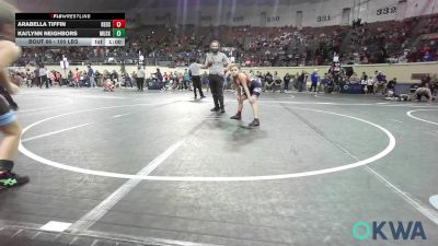 100 lbs Rr Rnd 3 - Arabella Tiffin, Redskins Wrestling Club vs Kai'lynn Neighbors, Muskogee Rougher Youth Wrestling