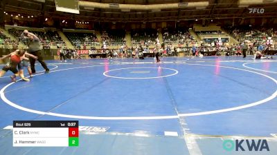 76 lbs Consi Of 16 #2 - Colin Clark, Newcastle Youth Wrestling vs Jenna Hammer, Wagoner Takedown Club