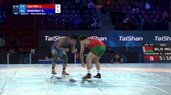 57 kg Round Of 16 - Aryan Tsiutryn, Belarus vs Bekhbayar Erdenebat, Mongolia