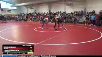 132 lbs Champ. Round 2 - Lane Hunsberger, Cedaredge vs Kale Johnson, Hayden