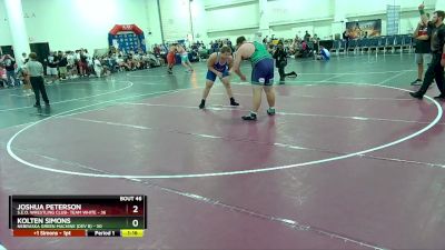 285 lbs Round 6 (16 Team) - Kolten Simons, Nebraska Green Machine (Dev B) vs Joshua Peterson, S.E.O. Wrestling Club- Team White