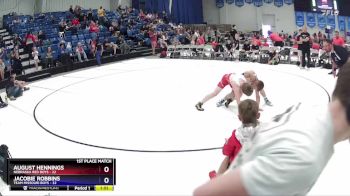 92 lbs Finals (2 Team) - Jacobie Robbins, Team Missouri Boys vs August Hennings, Nebraska Red Boys