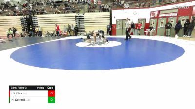 165 lbs Cons. Round 3 - Gabriel Flick, New Palestine vs Noah Cornett, Lawrence Central Bears