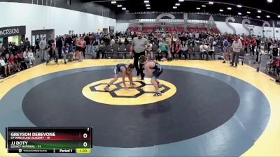 119 lbs Quarterfinals (8 Team) - JJ Doty, Legacy National vs Greyson Debevoise, CP Wrestling Academy