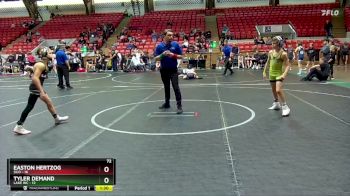 72 lbs Round 3 (4 Team) - Tyler Demand, Lake WC vs Easton Hertzog, Silo