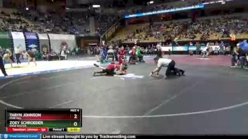 125 lbs Cons. Round 1 - Zoey Schroeder, Knob Noster vs Taryn Johnson, Park Hill