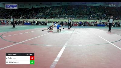 143 lbs Consi Of 32 #1 - John Toby, Sapulpa vs Nolan O'Malley, Victory Grappling Club