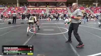 110 lbs Semifinal - Hazel Stansbury, Team Haysville Wrestling Club vs Natalie Ochsner, Garden City Wrestling Club