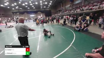 65 lbs Consi Of 4 - Brody Gabel, Pikes Peak Warriors vs Justin Bidwell, Mountain Grapplers WC