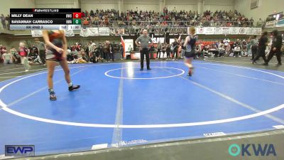 91 lbs Rr Rnd 3 - Milly Dean, Berryhill Wrestling Club vs Savannah Carrasco, HURRICANE WRESTLING ACADEMY