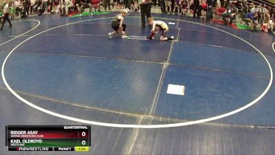 55 lbs Quarterfinal - Kael Oldroyd, WESTLAKE vs Ridger Asay, Wayne Wrestling Club