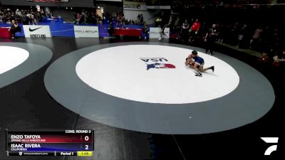 97 lbs Cons. Round 3 - Enzo Tafoya, Spring Hills Wrestling vs Isaac Rivera, California