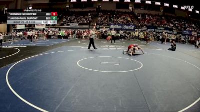 D 2 120 lbs Champ. Round 2 - Dominic Schopfer, Archbishop Rummel vs Jakob-Paul Dupont, Rayne