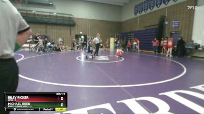 75 lbs Round 3 (6 Team) - Michael Reed, Burns Junior High vs Riley Ricker, Lusk