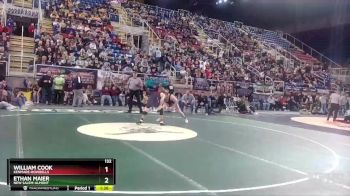 132 lbs Semifinal - William Cook, Kenmare-Bowbells vs Ethan Maier, New Salem-Almont