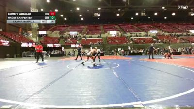 102 lbs Champ. Round 2 - Emmett Wheeler, North Montana Wrestling Club vs Hagen Carpenter, Terreton Panthers