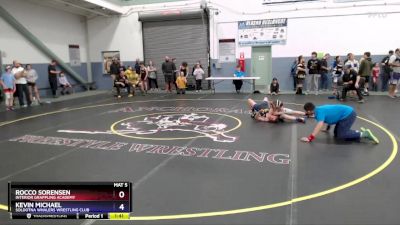 98 lbs Champ. Round 1 - Kevin Michael, Soldotna Whalers Wrestling Club vs Rocco Sorensen, Interior Grappling Academy