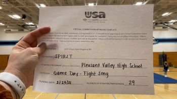 Pleasant Valley High School [High School - Fight Song - Cheer] 2021 USA Virtual Spirit Regional #3